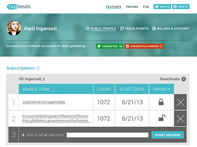 Tagsleuth Archives Page analytics hashtag homepage instagram metrics search tumblr twitter vine web web design website