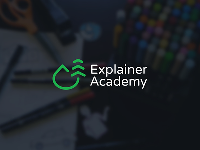 Explainer Academy Identity academy explanation green icon identity logo mountain tree