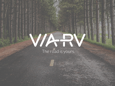 Identity for VIA RV adventure friendly identity logo road rv travel type