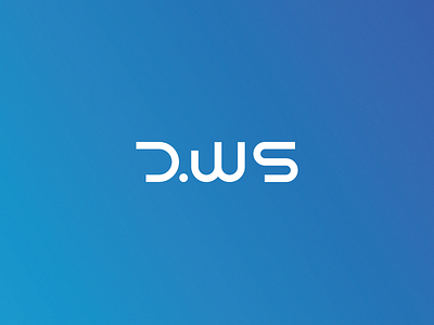 DWS blue future futuristic identity letters logo services type typography web wordmark