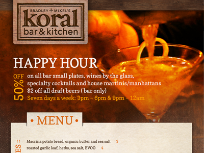 Koral Digital Display digital display menu display motion graphic restaurant