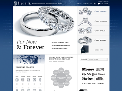 Blue Nile website redesign