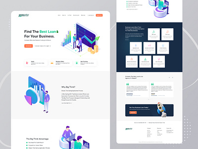 Business loan landing page-jeemantor branding business loan clean design illustration interface landing page loan logo minimal modern tranding website ui update website ux website ui