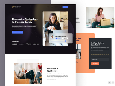 Sofchat- Landing page branding chat clean design interface landing page logo minimal modern new landing page ui ux video call website