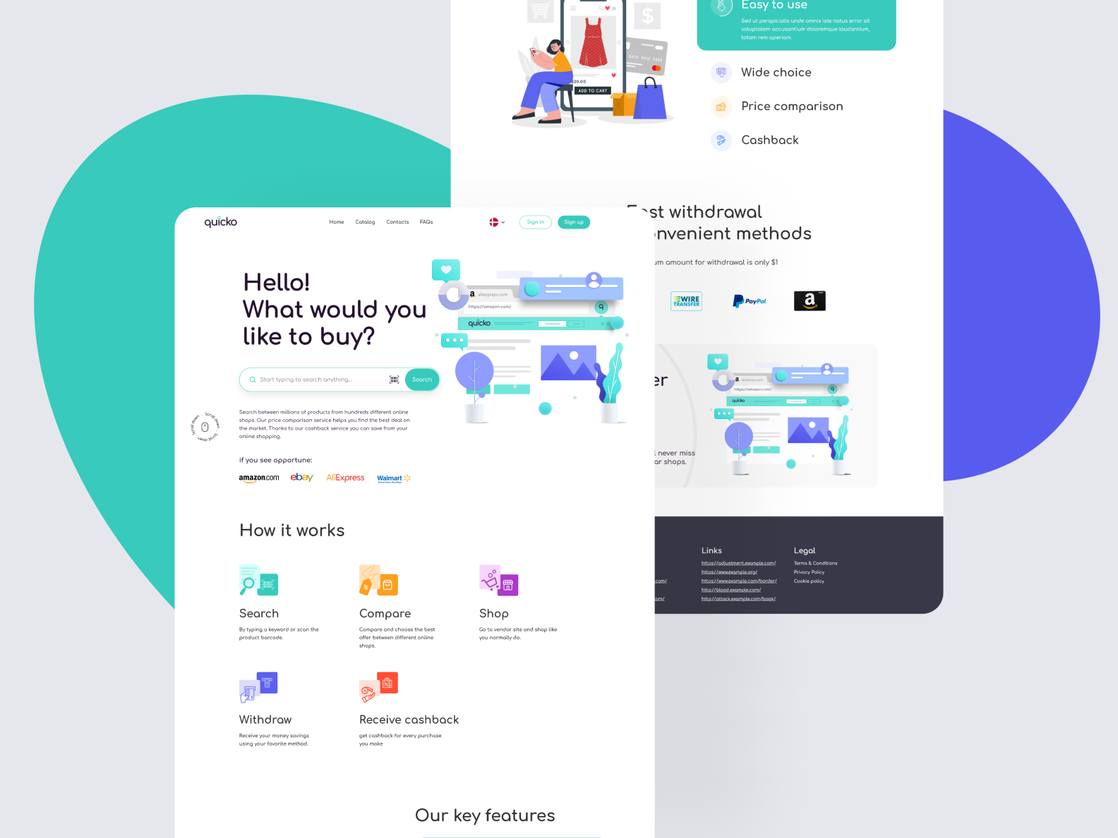 Analysis Marketplace Website by Aziz Howlader on Dribbble