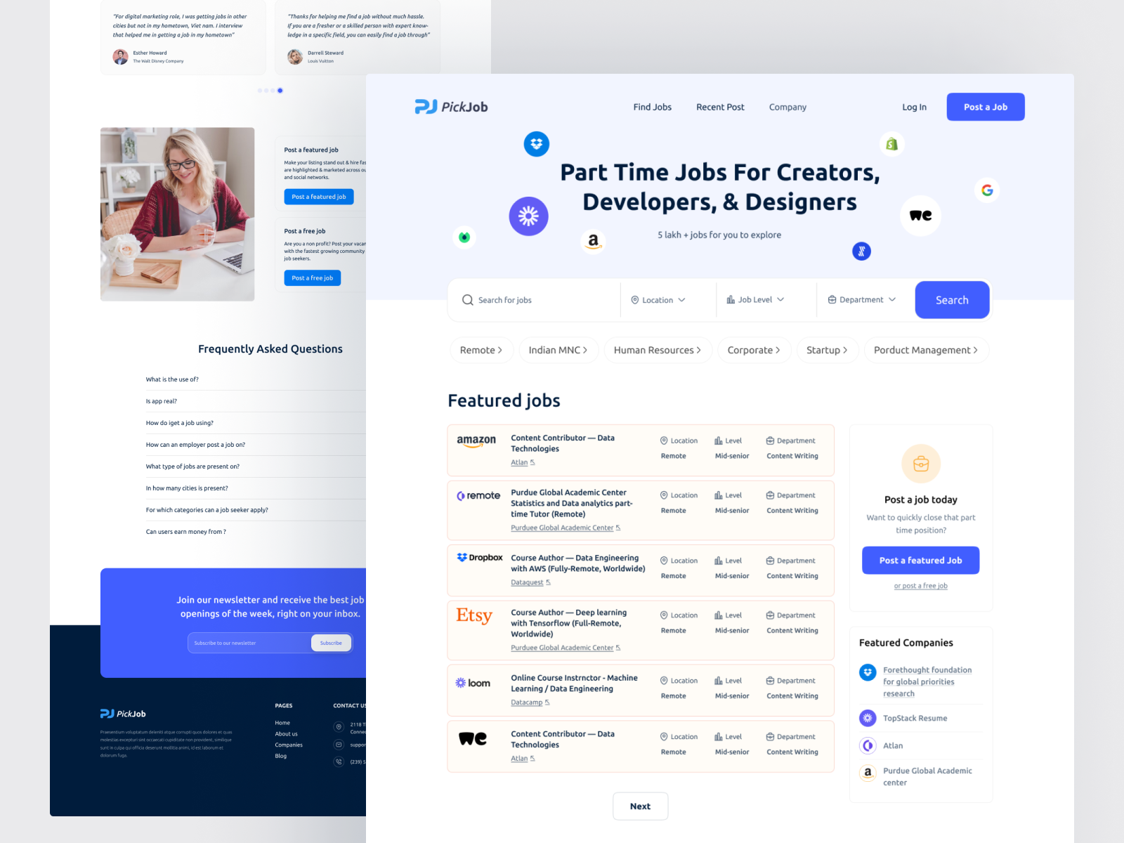 Pickjob, Partime job, Search for jobs by Aziz Howlader on Dribbble