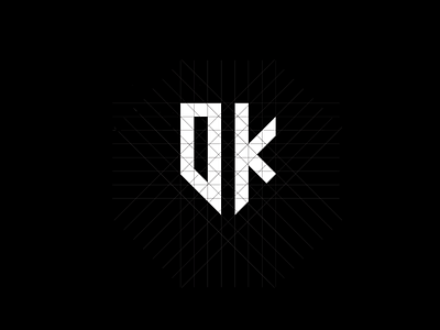 DK logo personal monogram clean dk grid letter logo minimal monogram logo