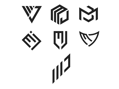 MJ Monogram Logo geomatric logos logo logo collection logodesign mj monogram