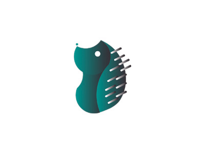 Hedghog Gradient Baby hedgehog icon logo logoclub logoinspiration logotype