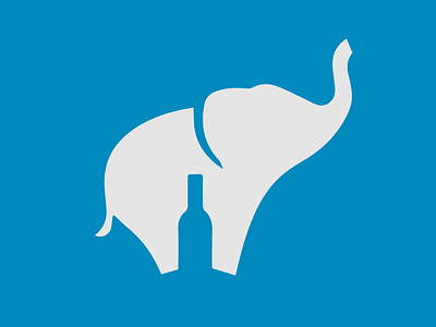 Simple Wine and Elephant Logo Idea