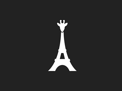 Eifel Tower and Giraffe Logo idea animal clean giraffe icon logo logodesign logotype