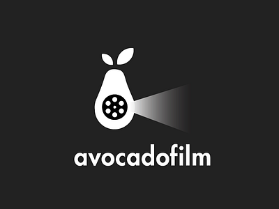 Avocado + Film logo avocado clean coneopt film inspiration logo logoidea movie neat