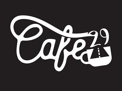 Cafe 29 Logo concept cafe calligraphy idea logo logo design logotype unique