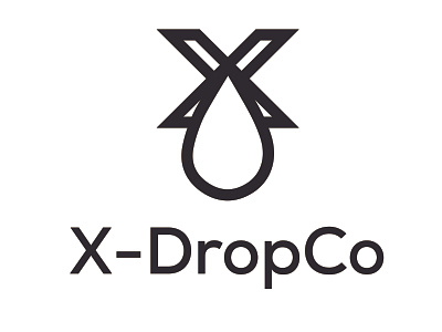 X-Drop Co Letter logo drop icon logo design logotype logotype design water x letter