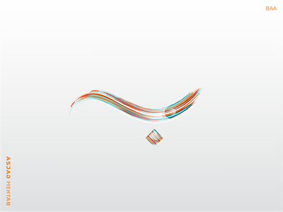 Arabic Calligraphy Letter BAA. arab arabic logo calligraphy design digital inspiration lettering typography urdu vector