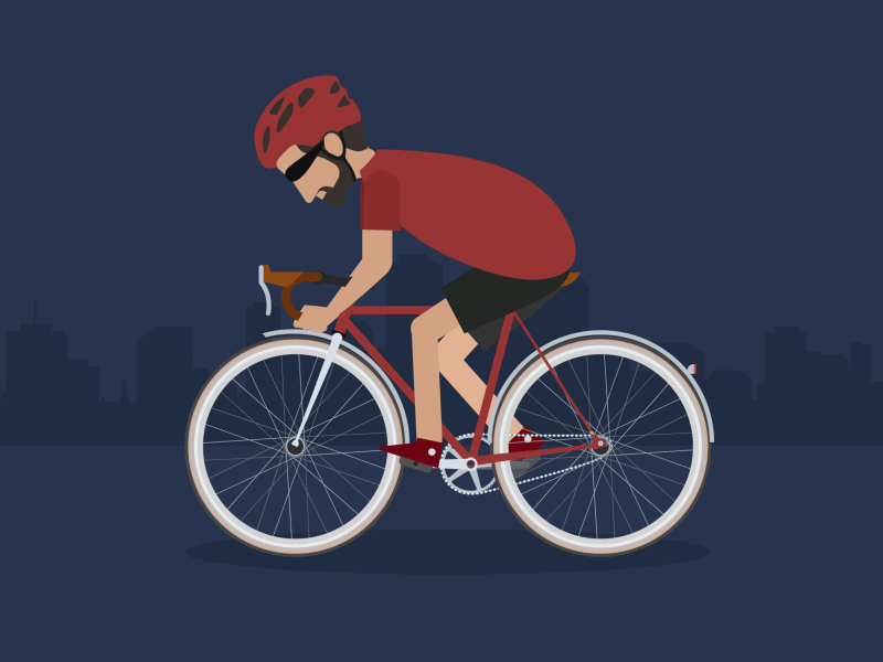Cycling after effects animation illustrator motion graphics