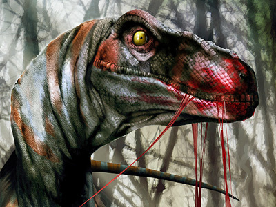 Raptor Lunch concept art illustration photoshop