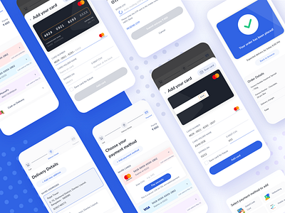Concept Payment Checkout Flow add card app card confirmation credit debit design dribbble mobile order otp scan screen success transaction ui ux ux design
