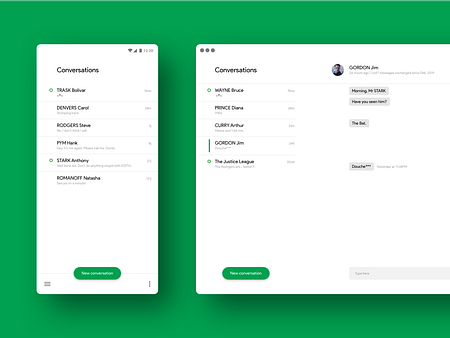 Google Hangouts Redesign by Hugo Berla on Dribbble