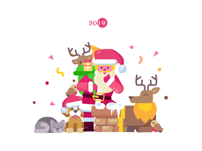 Banner Merry 01 design flat icon illustration merrychristmas