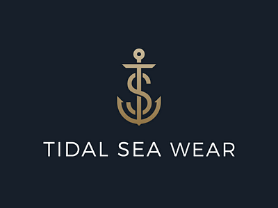 Tidal Sea Wear Branding anchor beach brand brand design brand identity branding clothing logo designer for hire identity logo logos luxury monogram monogram design monograms ocean sea t logo tsw typography