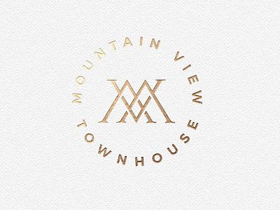 Mountain View Townhouse Logo Mark brand identity brand identity design branding branding agency branding design design designer for hire gold graphic design hotel hotel branding hotel logo logo logo design logo mark luxury luxury logo monogram monogram design mv