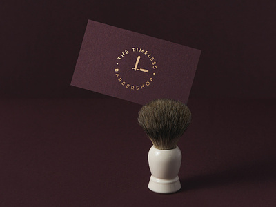 The Timeless Barbershop business card design💈