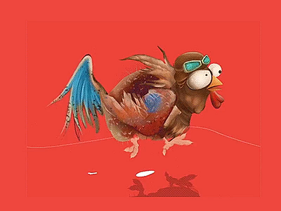 Rooster 2d animation character digital digital art dribbble dribbbleweeklywarmup dribble illustration rooster