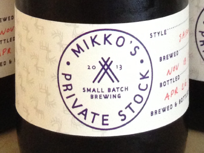 Mikko's Private Stock Bottle beer packaging