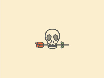 Skull and Rose icon rose skull