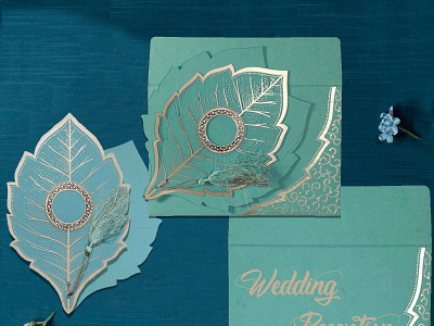 TURQUOISE HANDMADE COTTON FLORAL THEMED WEDDING CARD indianweddingcards vintageweddingideas weddingideas weddinginspirations weddingtrends