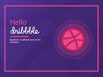 Hello Dribble! debut design dribbble illustration vector