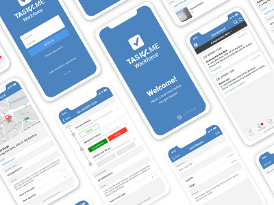 Taskk.Me Workforce iOS Application app brand identity design ios mobile app design ui ux