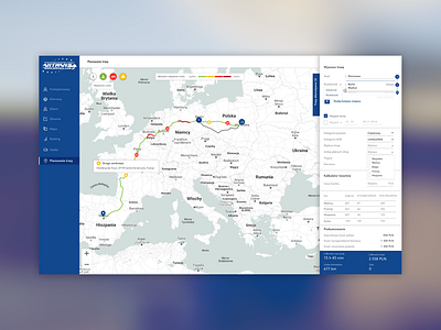 Transport route planning app design cost crm dashboard design flat icon logo map mapping transport typography ui ux
