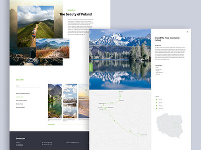 Travel website design design flat map photos traveling typography ui web webdesign website