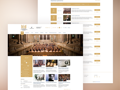 Philharmonic website branding design flat menu bar philharmonic ui ux vector web webdesig website