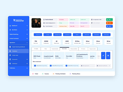 CRM bank details design