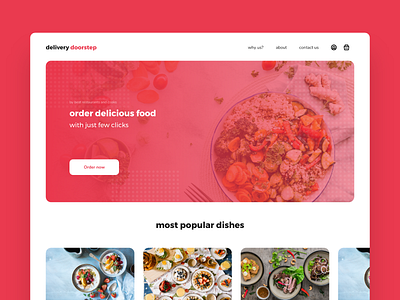 Food delivery web page adobe xd adobexd concept concept design design food food website foodie user interface ux web web design website website design xd