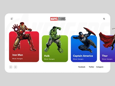 Avenger Web Exploration anime studio avengers avengers endgame avengers infinity war marvel comics marvel studios marvelcomics principle principle animation principle for mac user experience user interface