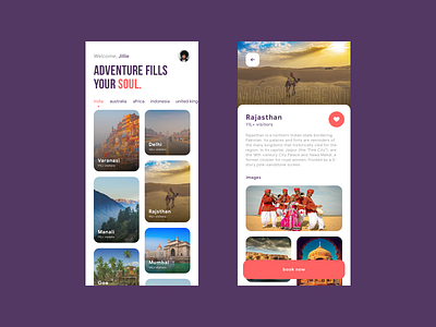 Travel app concept india tourism travel travel app travelling user experience user interface visual design visual designs