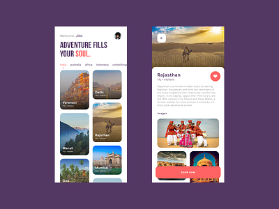 Travel app concept