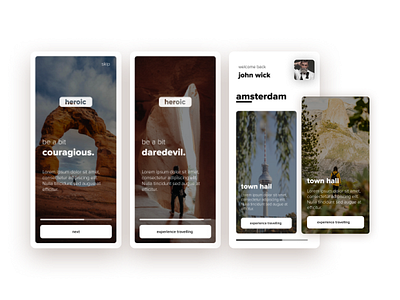 Travel app concept