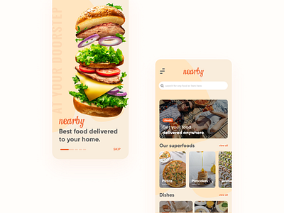 Food ordering app concept