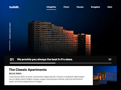 Buildit. web page concept adobe adobexd blue clean design designs minimal navy blue simple design ui user experience user interface ux web