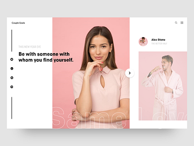 Portfolio Design Concept adobexd couple couplegoals couples design pink ui user experience user interface ux web