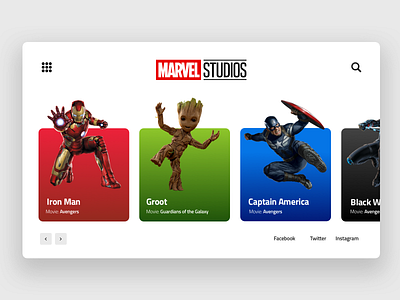 Marvel Character Web Concept