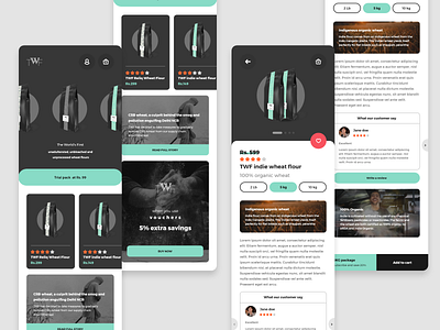 TWF wheat flour app concept adobexd dark dark app dark theme dark ui designs flour illustration user experience user experience design user interface user interface design ux ui