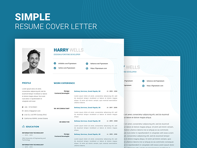 Freebie Simple Resume - figmateam.com figma freebie resume resume cv resume design resume template