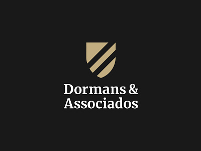Dormans & Associados brand identity branding design flat gestalt law lawer logo mark shield vector