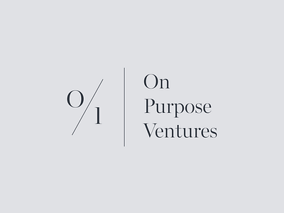 On Purpose Ventures logo 2d branding design logo logotype symbol trademark typography visual identity